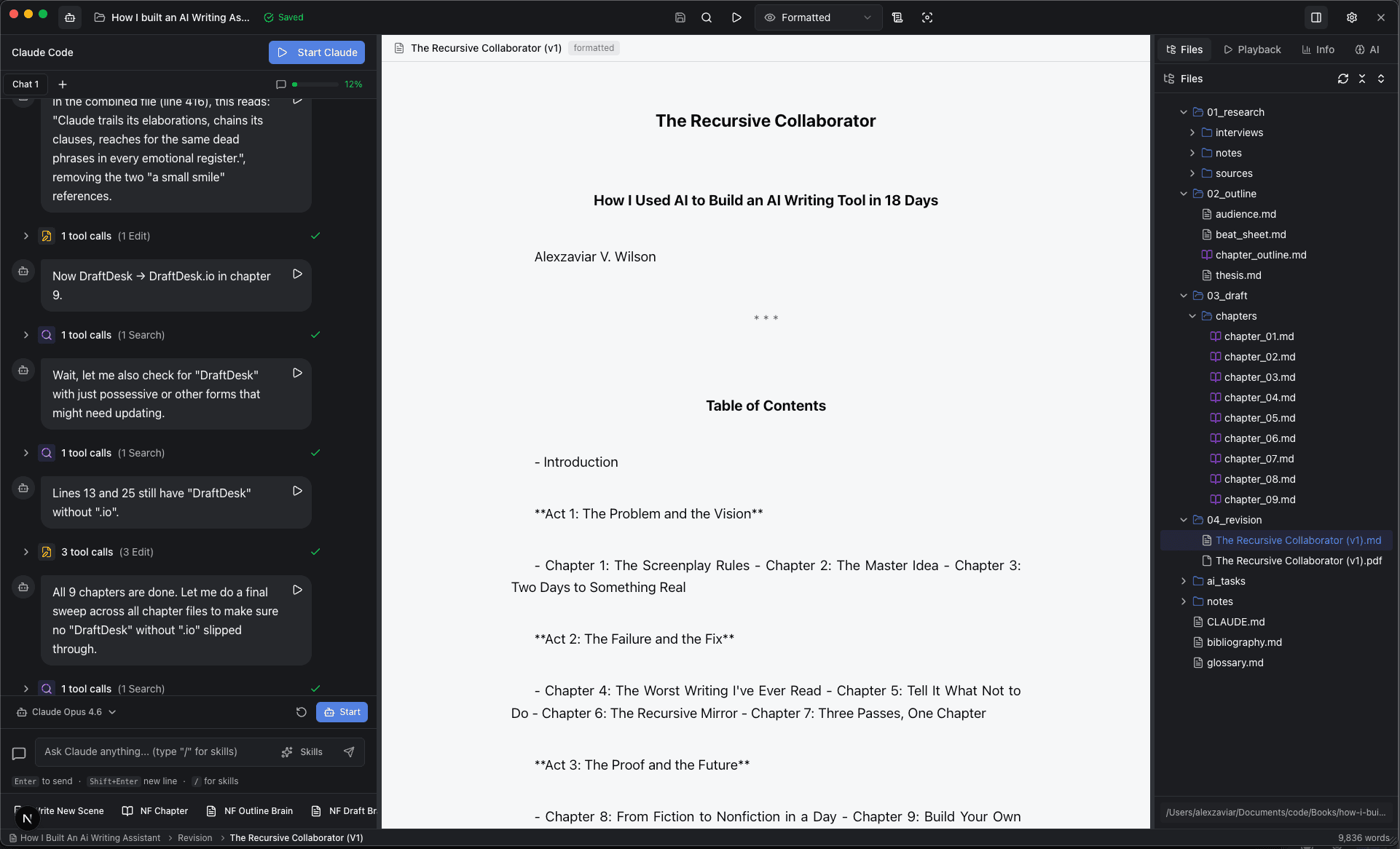 The Writing Tool That Wrote Its Own Book